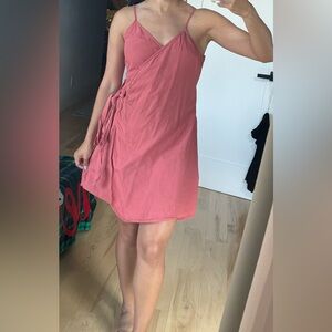 Billabong wrap tie mini dress